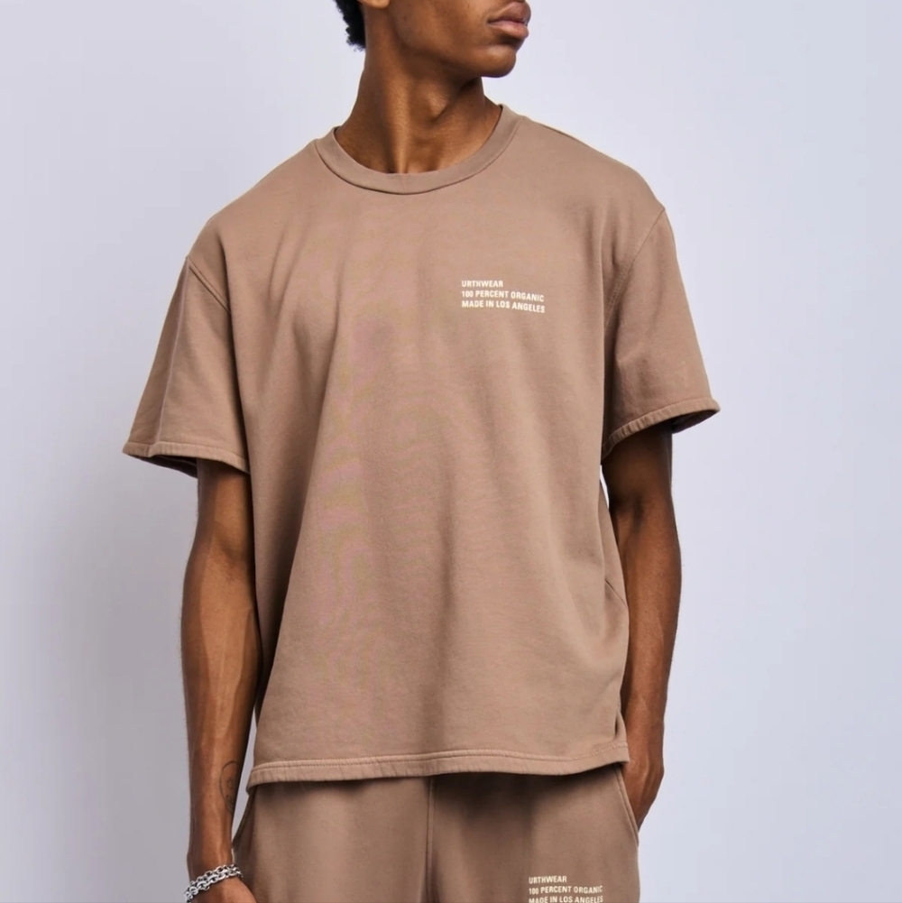 Urthwear Origins Cloudfleece Oversized Tee In Desert Clay XL